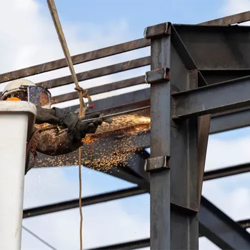 Construction of welded metal frame