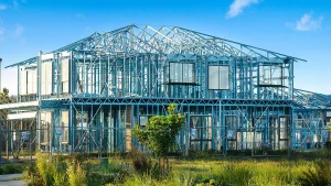 اسکلت فلزی ساختمان دوطبقه