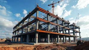 اسکلت فلزی یا بتنی