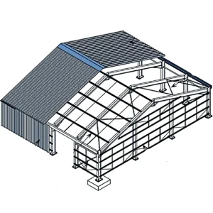 نقشه اسکلت فلزی سوله